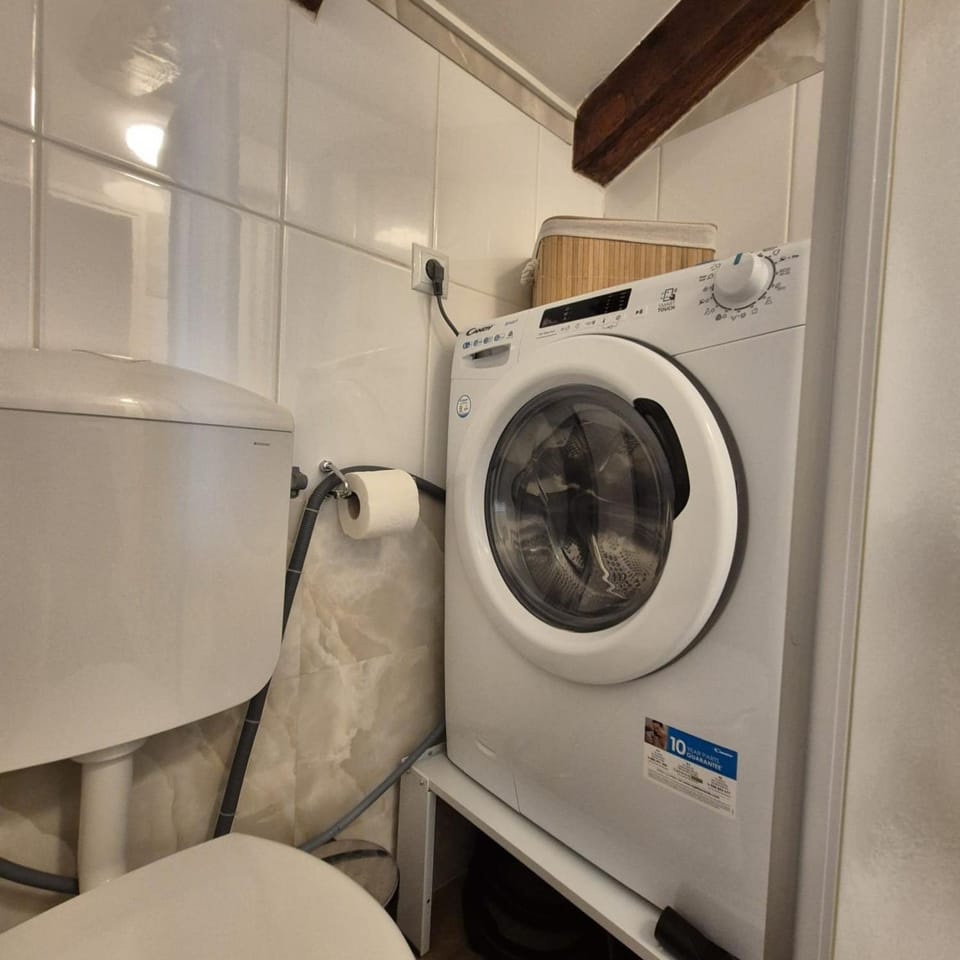 Bathroom, washing machine, dryer
