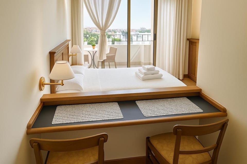 Bed, View (from property/room), Balcony/Terrace, Dining area, Bedroom, towels