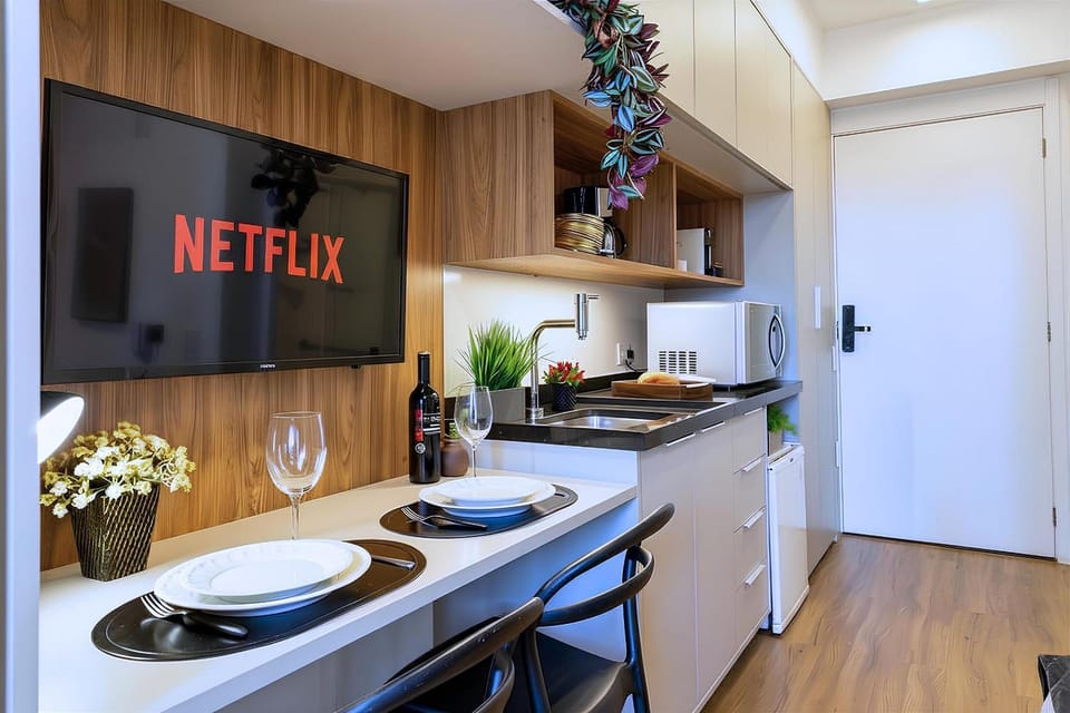 Kitchen or kitchenette, Photo of the whole room, Dining area, Bedroom