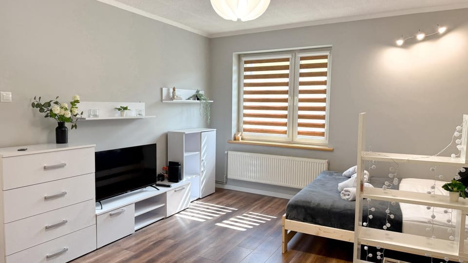 Bed, TV and multimedia, Photo of the whole room, Bedroom