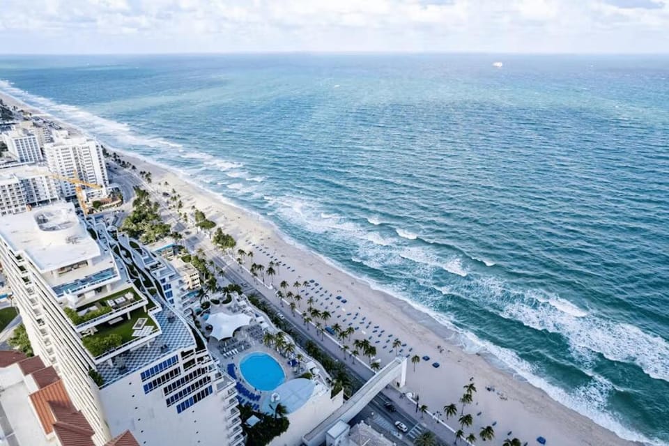 Beach, Pool view, Swimming pool, sunbed