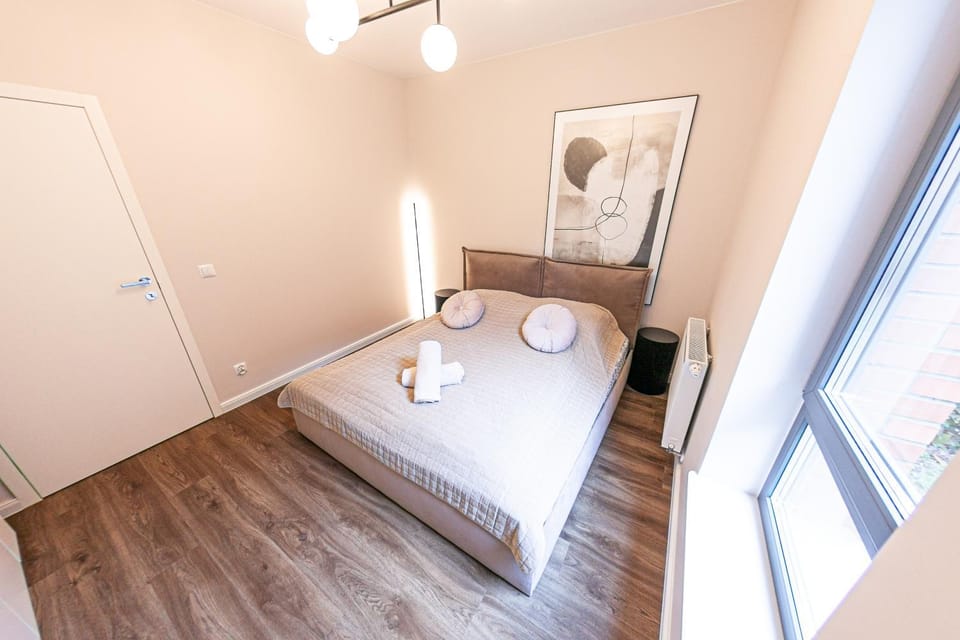 Bed, Photo of the whole room, Bedroom, towels, wardrobe