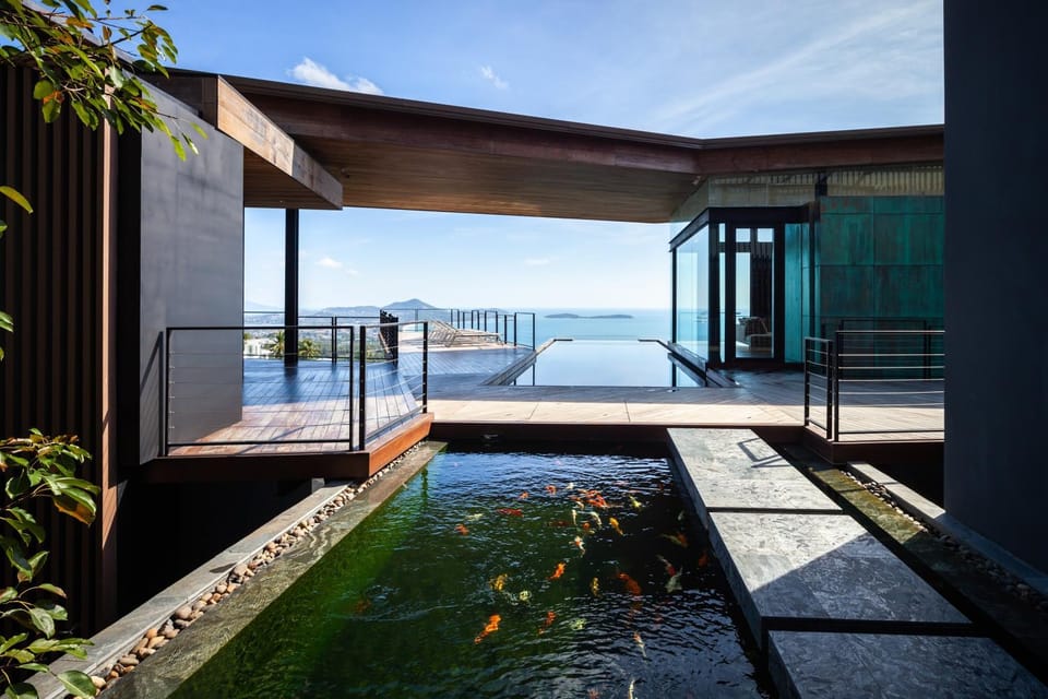 Property building, View (from property/room), Garden view, Mountain view, Pool view, Sea view, Swimming pool