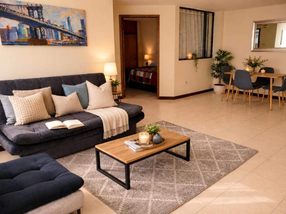 Living room, Seating area, Dining area