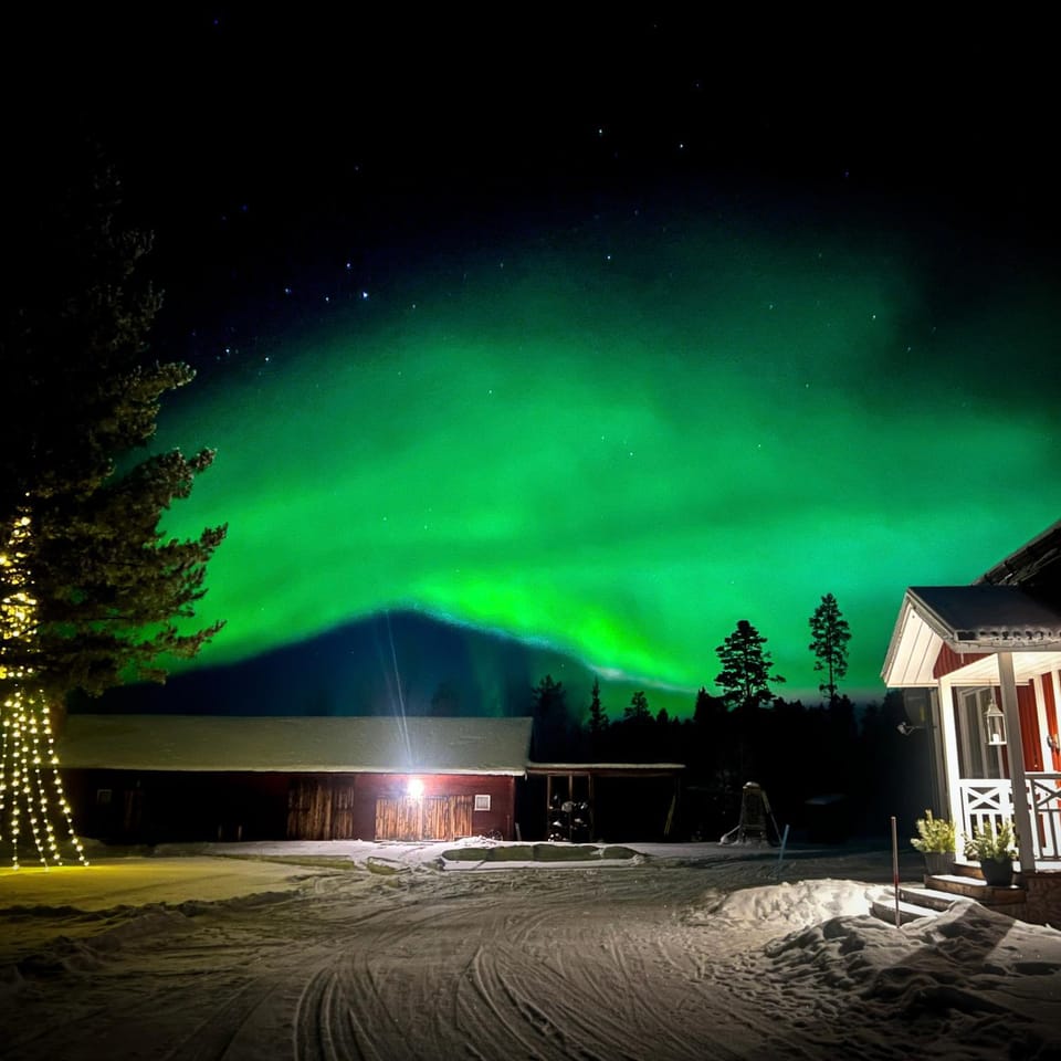 Property building, Night, Winter