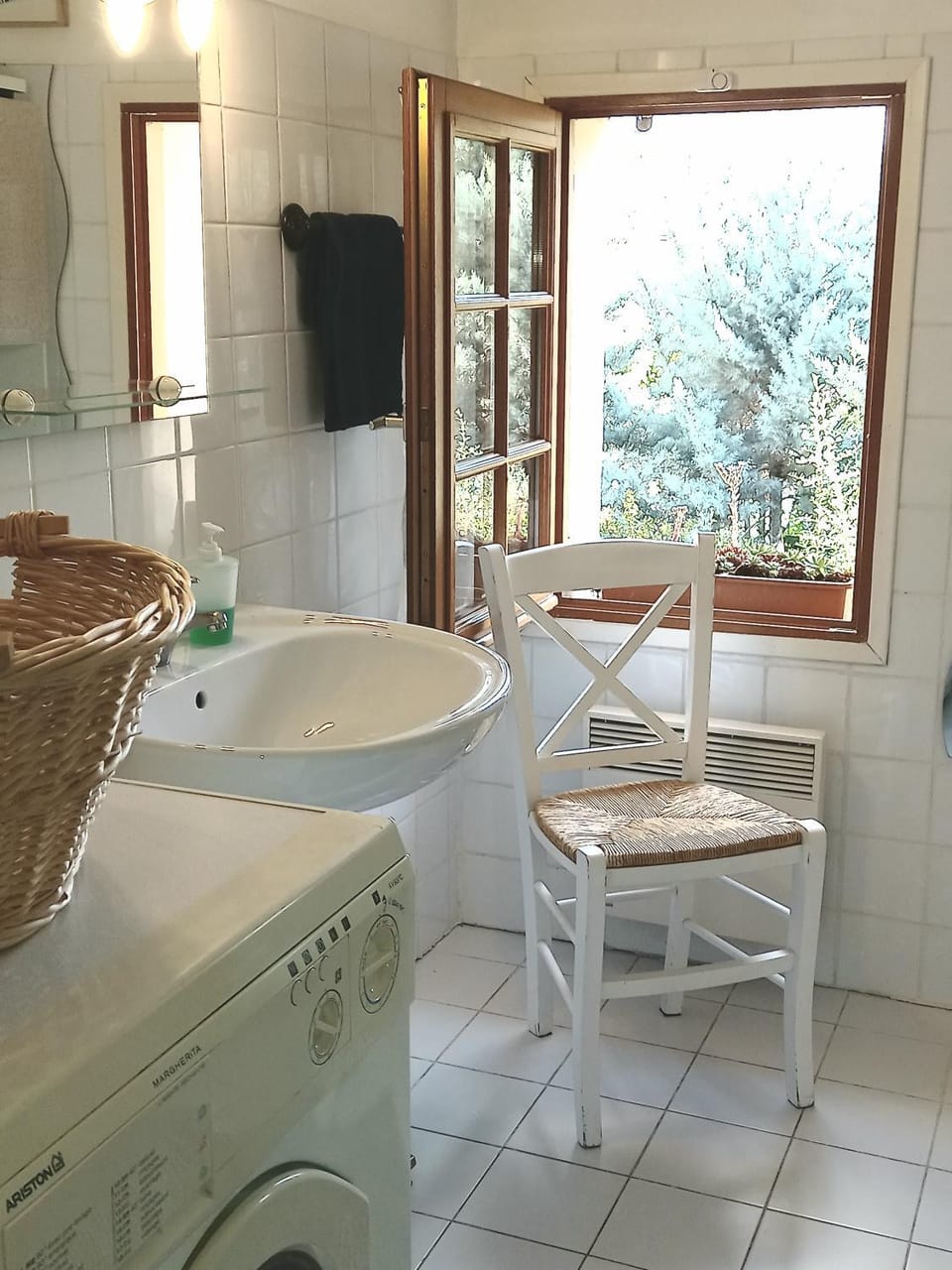 Bathroom, washing machine, dryer