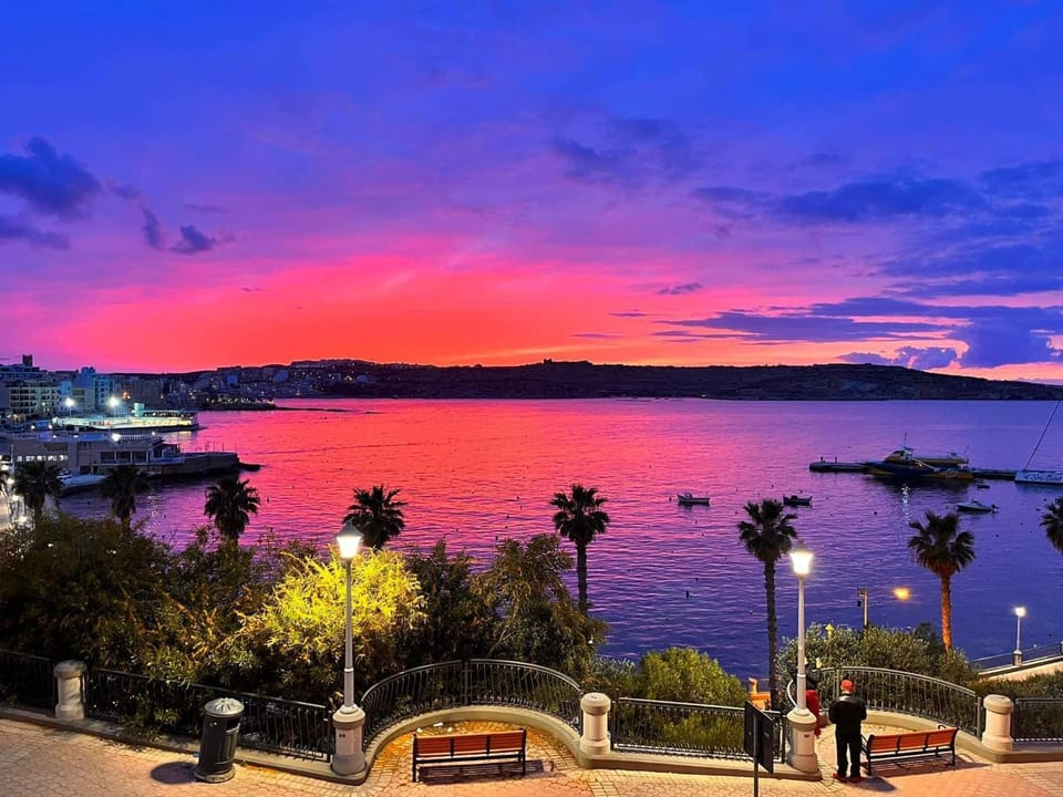 Natural landscape, Sea view, Sunset