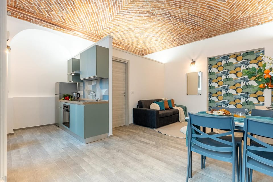 Kitchen or kitchenette, Living room, Dining area, stove