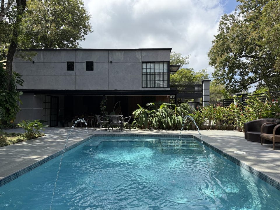 Property building, Day, Garden, Garden view, Pool view, Swimming pool