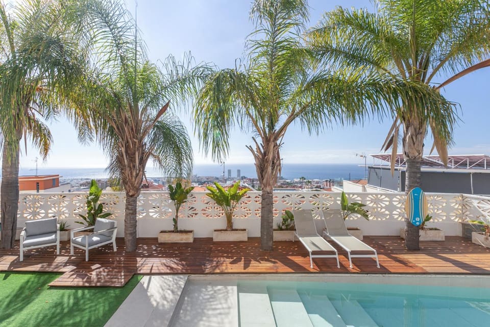 Property building, Living room, Swimming pool