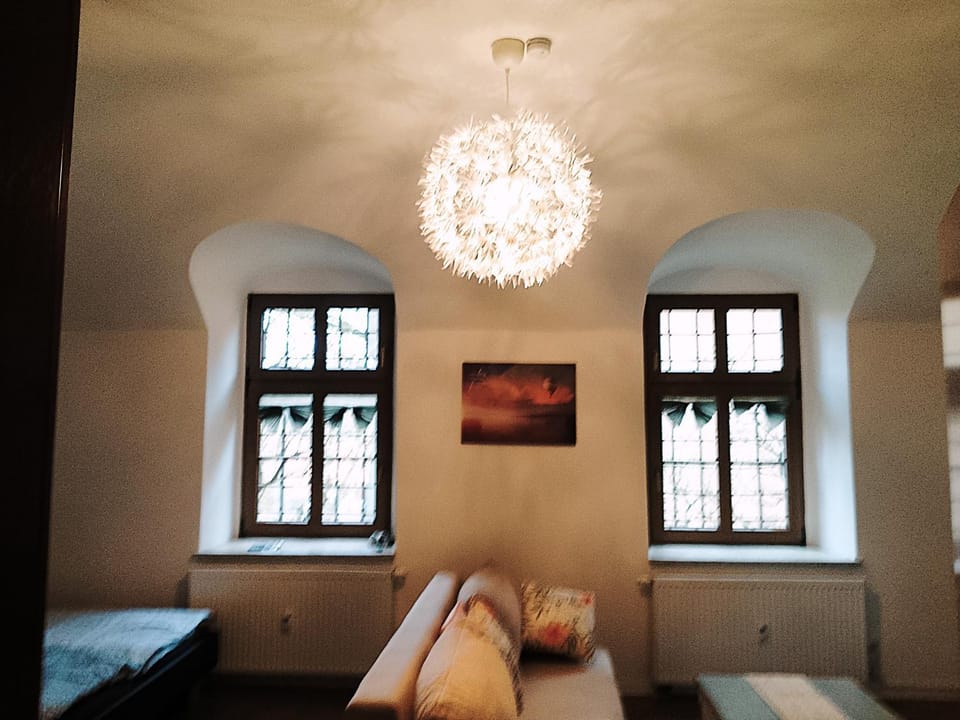 Bed, Living room, Photo of the whole room, Seating area, Bedroom