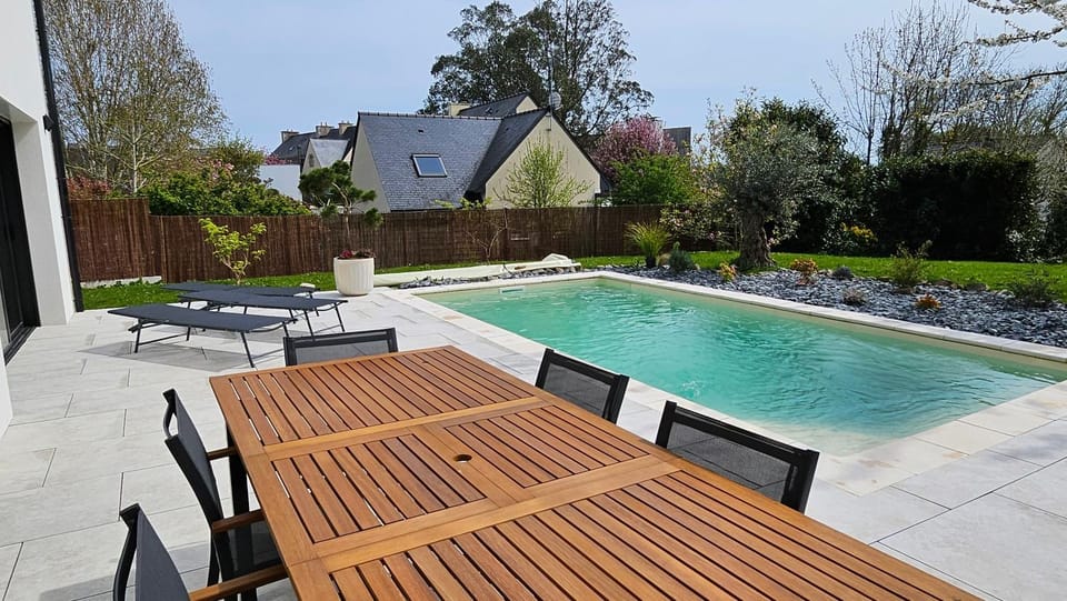 La Villa Magnolia Beachfront with pool Villa in Étables-sur-Mer