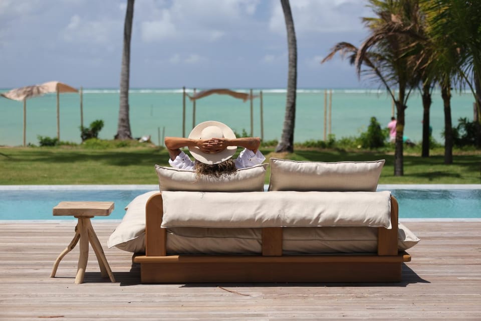 Pool view, Sea view, Swimming pool, sunbed