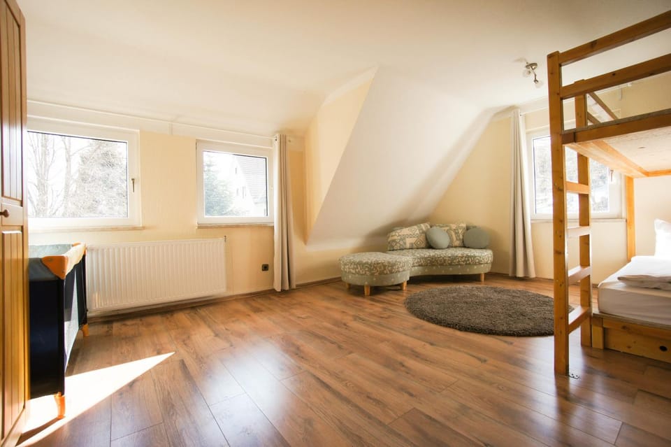 Photo of the whole room, bunk bed