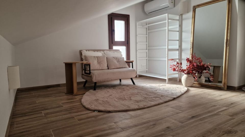 Seating area, wardrobe, air conditioner
