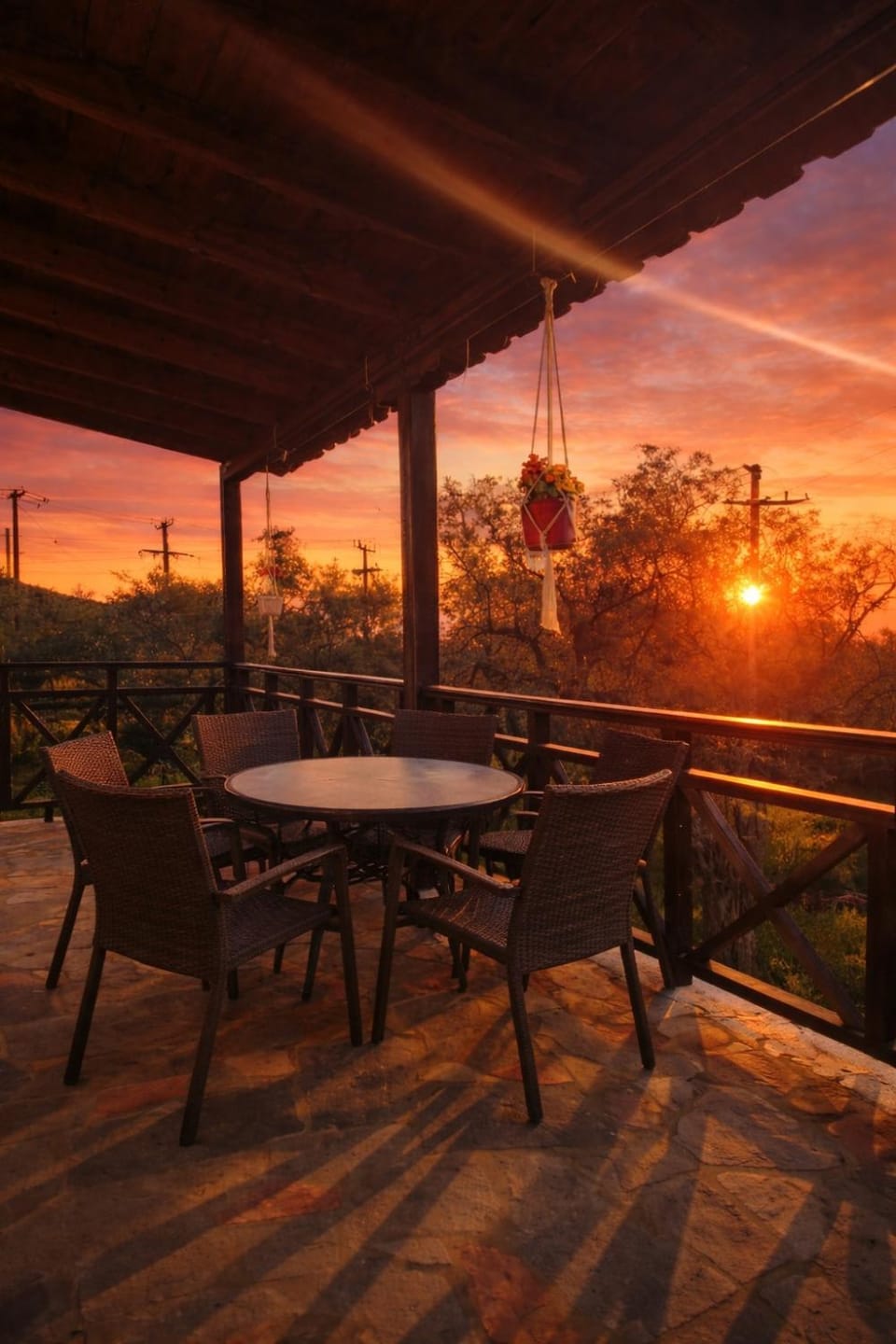 Patio, Natural landscape, View (from property/room), Balcony/Terrace, Sunrise, Sunset