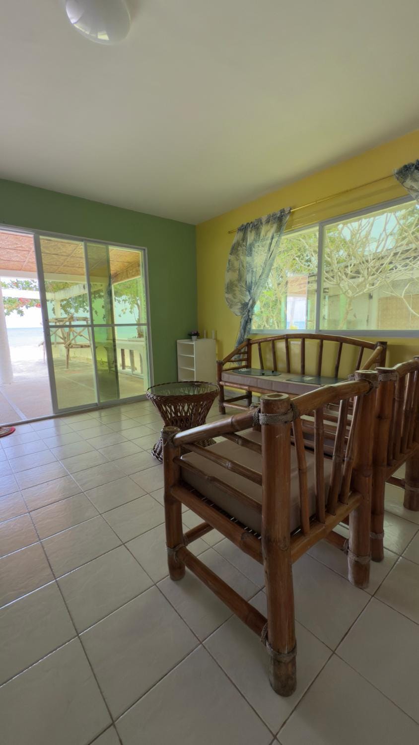 Living room, Dining area, Sea view