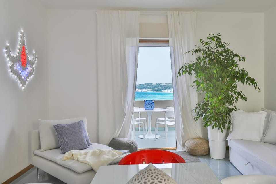 Living room, Seating area, Sea view