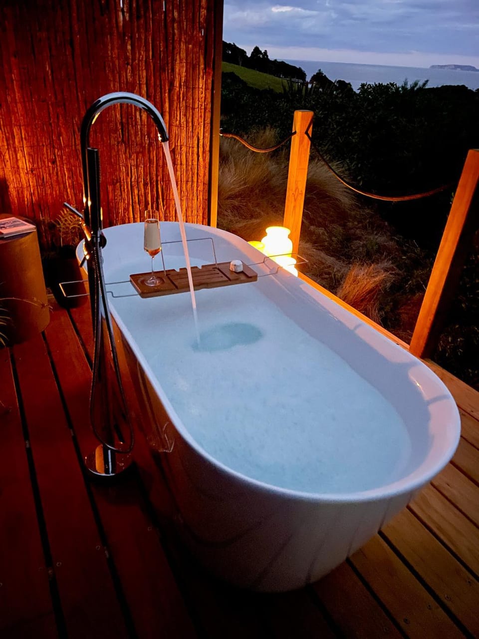Night, Natural landscape, Open Air Bath, Bath
