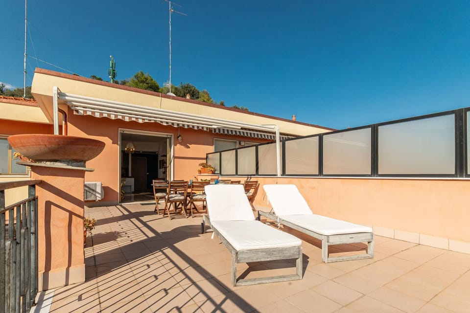 Property building, Day, View (from property/room), Balcony/Terrace, sunbed