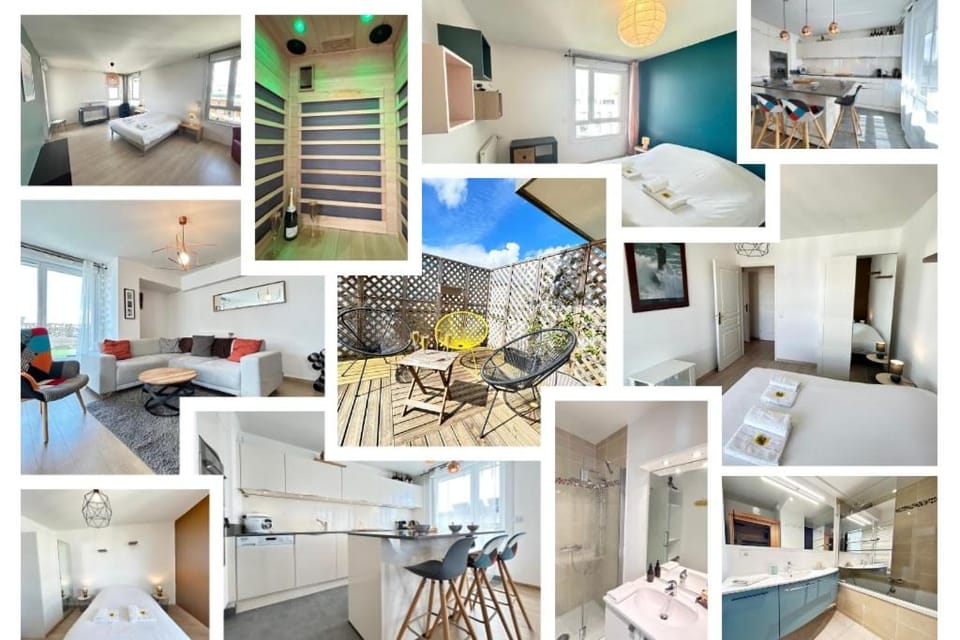Rooftop 6 pers, 2 Sdb avec terrasse Apartment in Reims