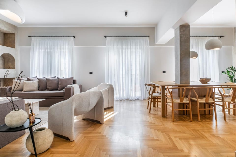 Living room, Seating area, Dining area