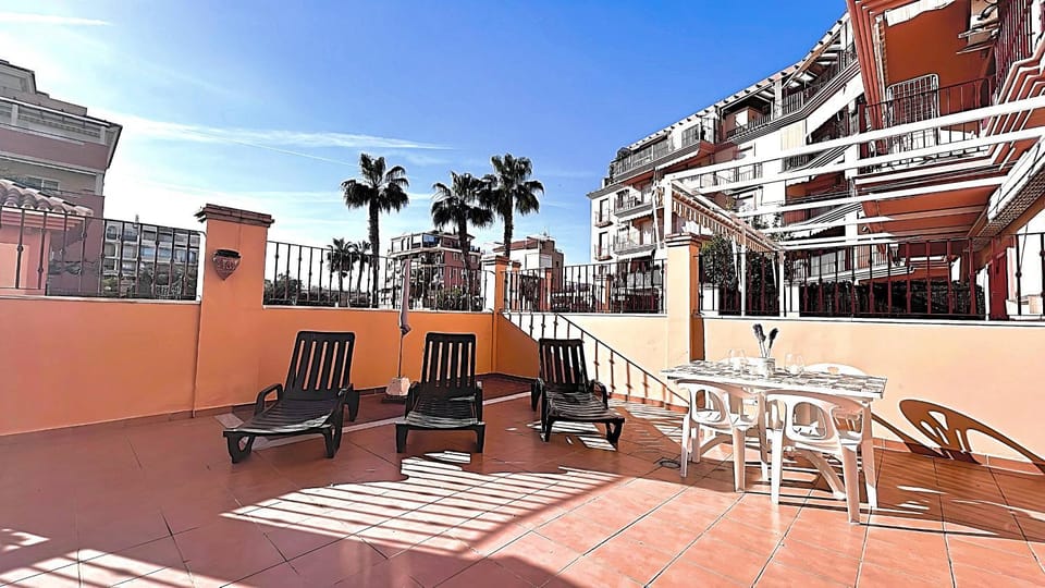 Property building, Off site, Day, View (from property/room), Balcony/Terrace, sunbed
