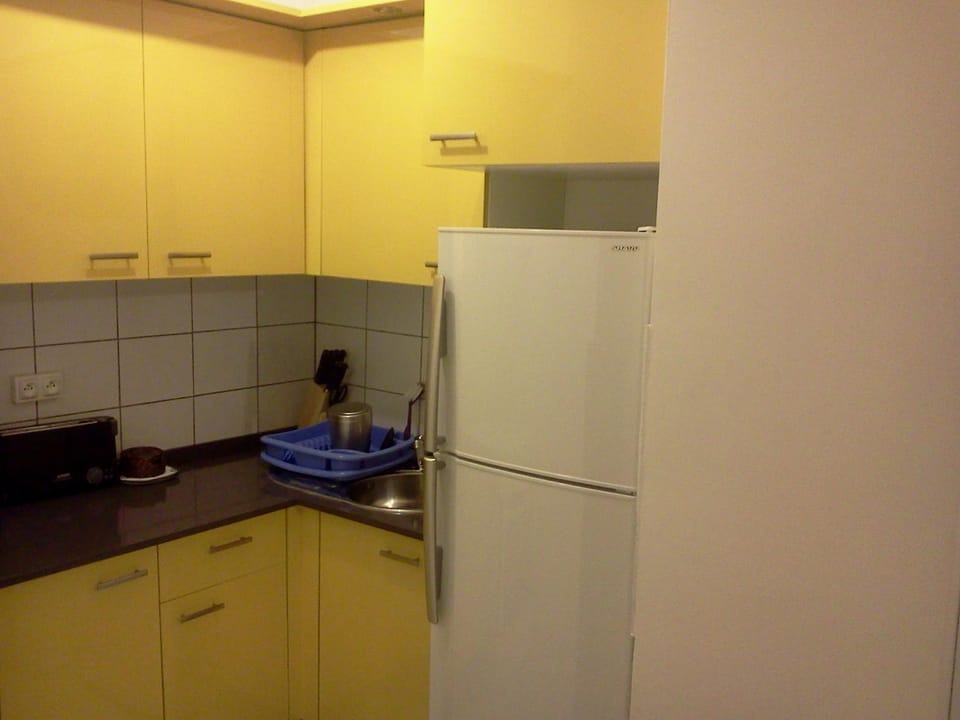 Kitchen or kitchenette, toaster