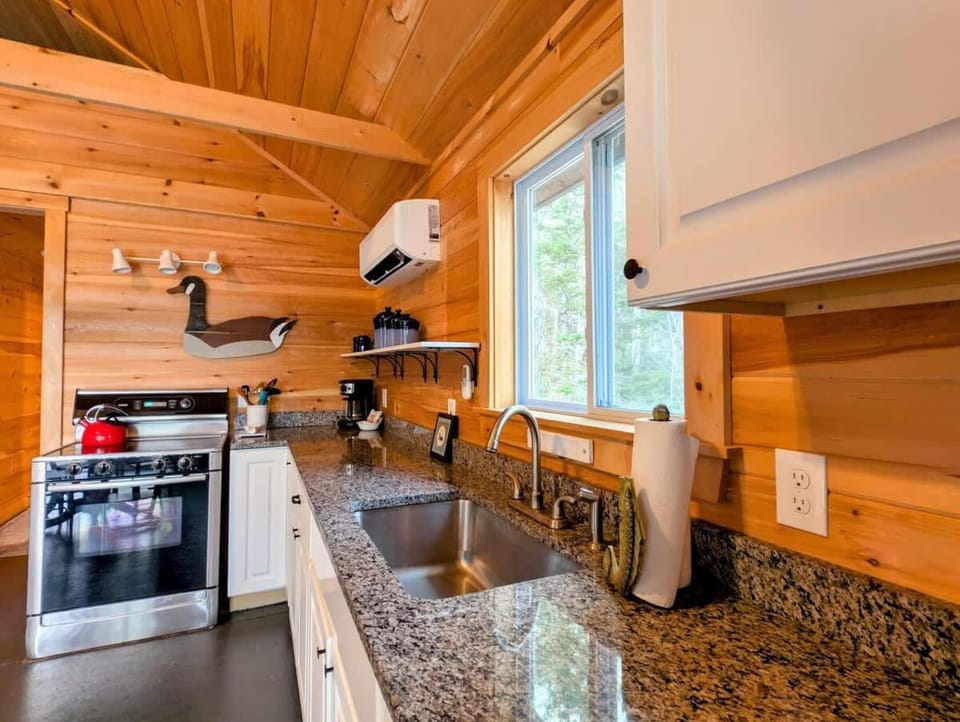 Cabin and Canvas Lakefront Retreat family beach 1dog fire pit Cabin in Eastbrook