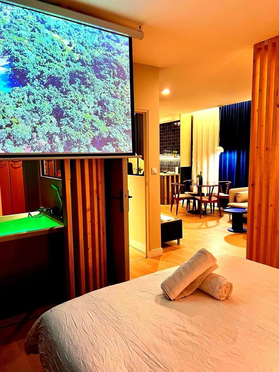 Communal lounge/ TV room, Bed, TV and multimedia, Photo of the whole room, Evening entertainment, Bedroom