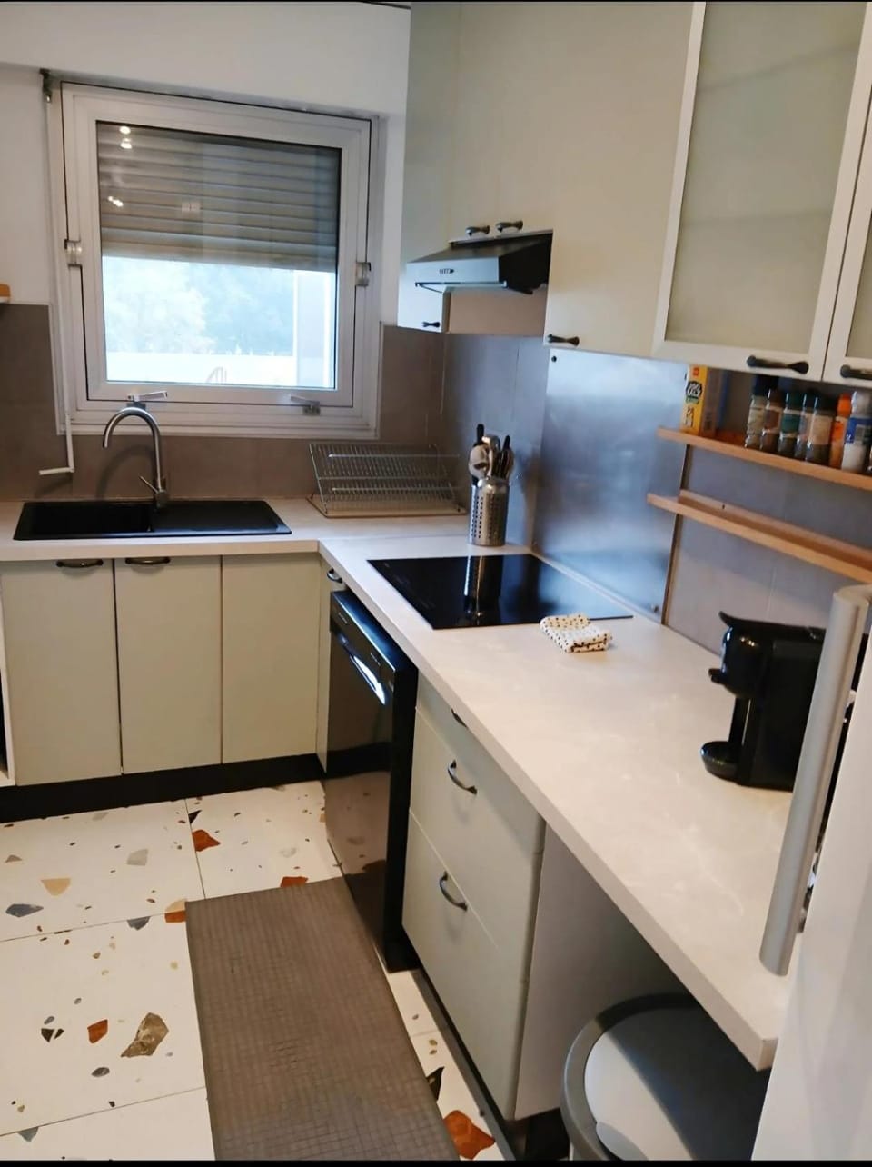 Coffee/tea facilities, Kitchen or kitchenette, dishwasher, oven, stove