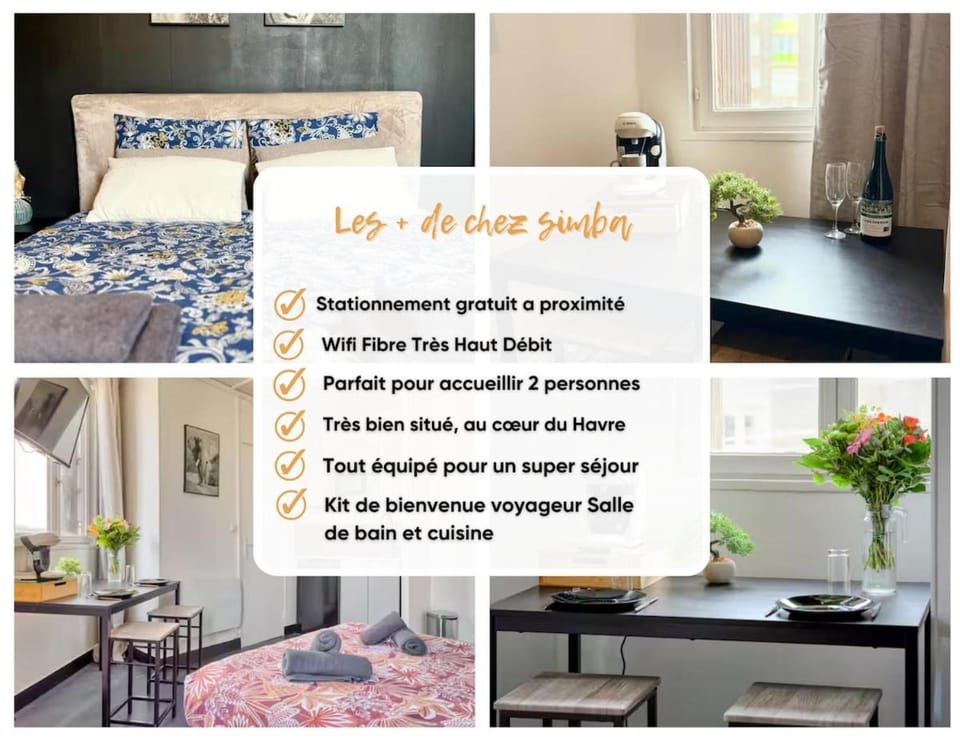 Dalikyda Chez Simba Stationnement gratuit Apartment in Le Havre