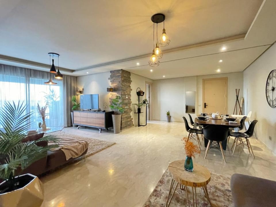 Cozy Boho 2BR Prestigia Stadium View Apartment in Rabat