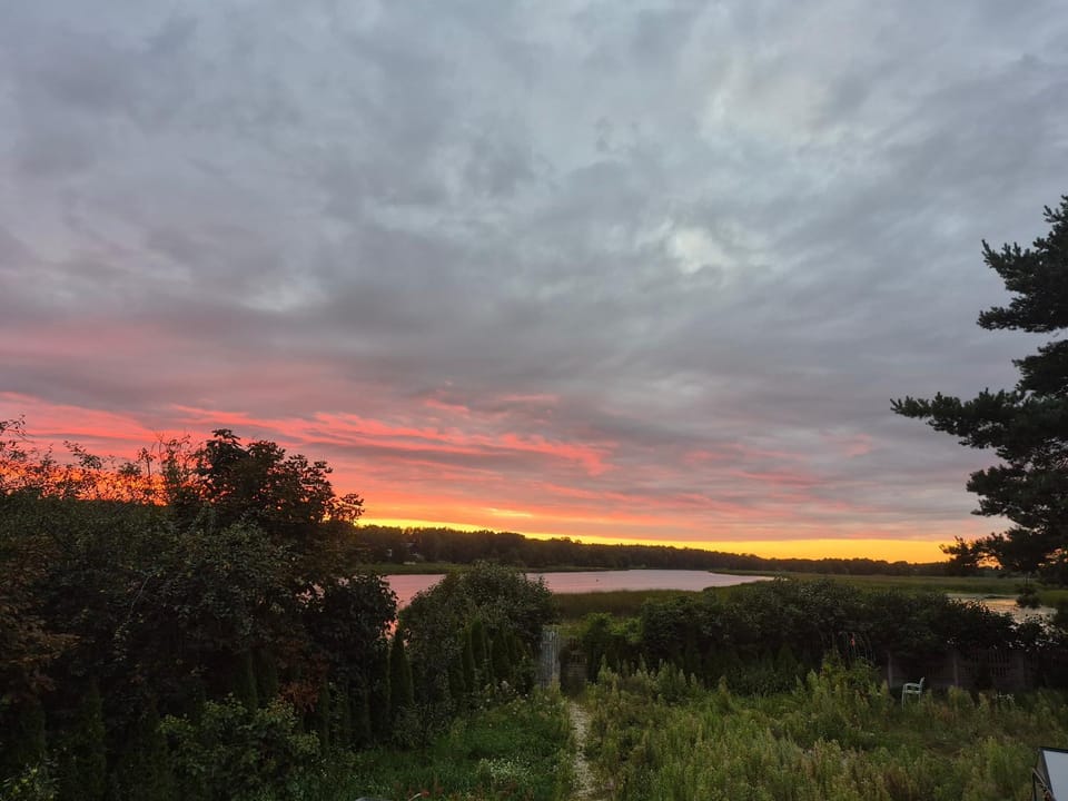 Natural landscape, River view, Sunset