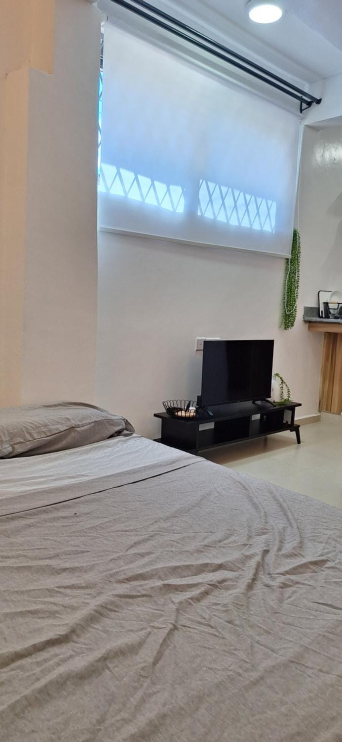 Bed, TV and multimedia, Kitchen or kitchenette, Photo of the whole room, Bedroom