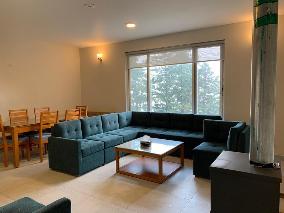 Living room, Seating area, Mountain view