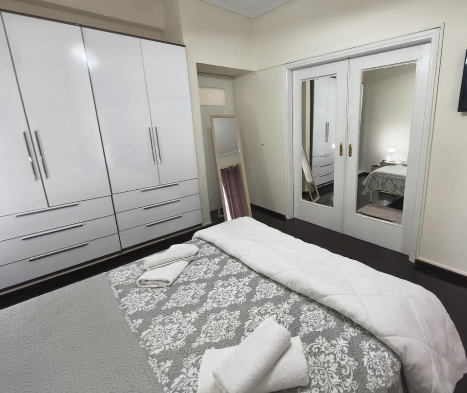 Bed, Photo of the whole room, Bedroom, towels, wardrobe