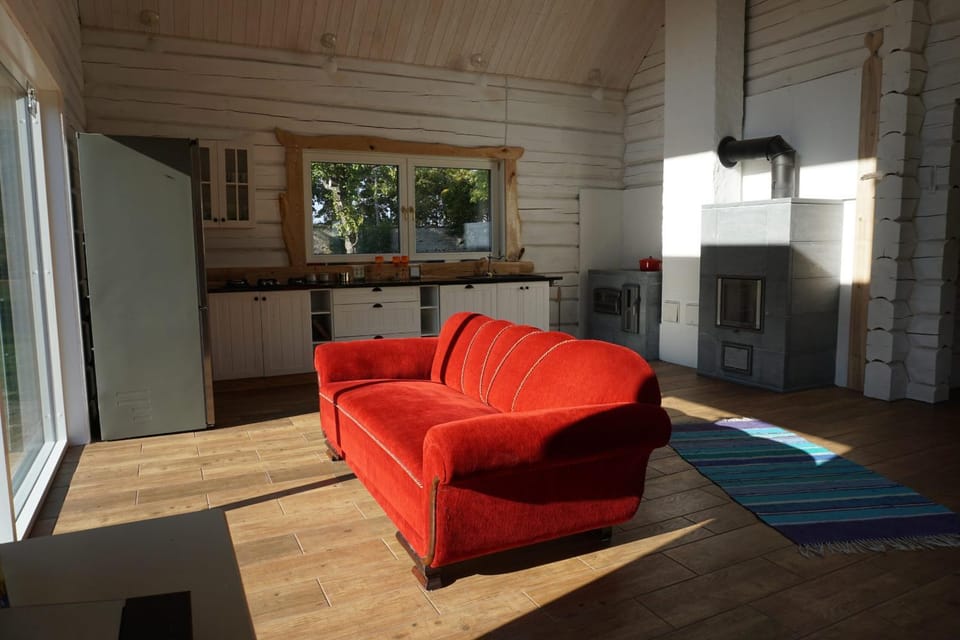 Kitchen or kitchenette, Living room, Seating area