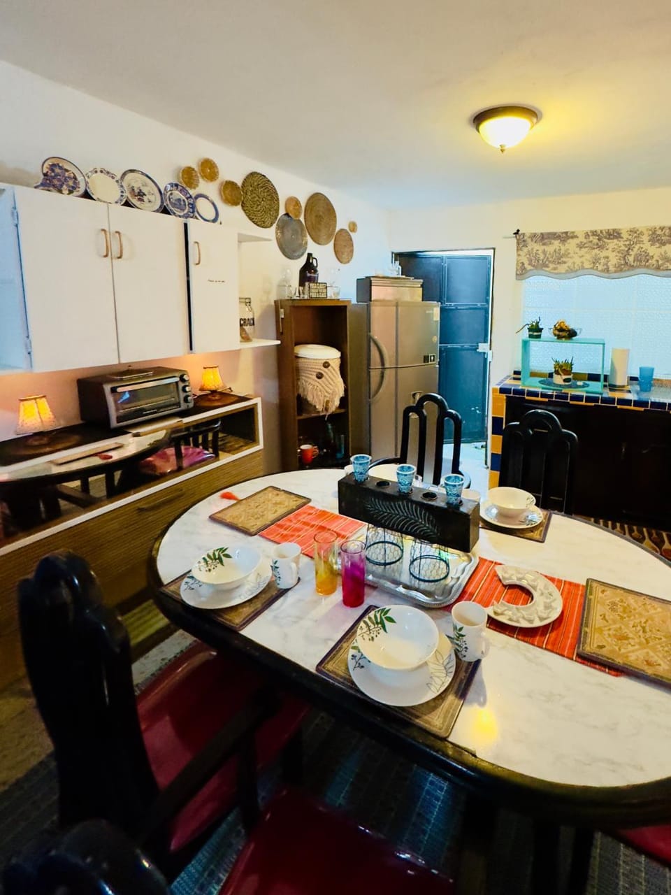 Kitchen or kitchenette, Dining area, minibar, oven, stove, toaster