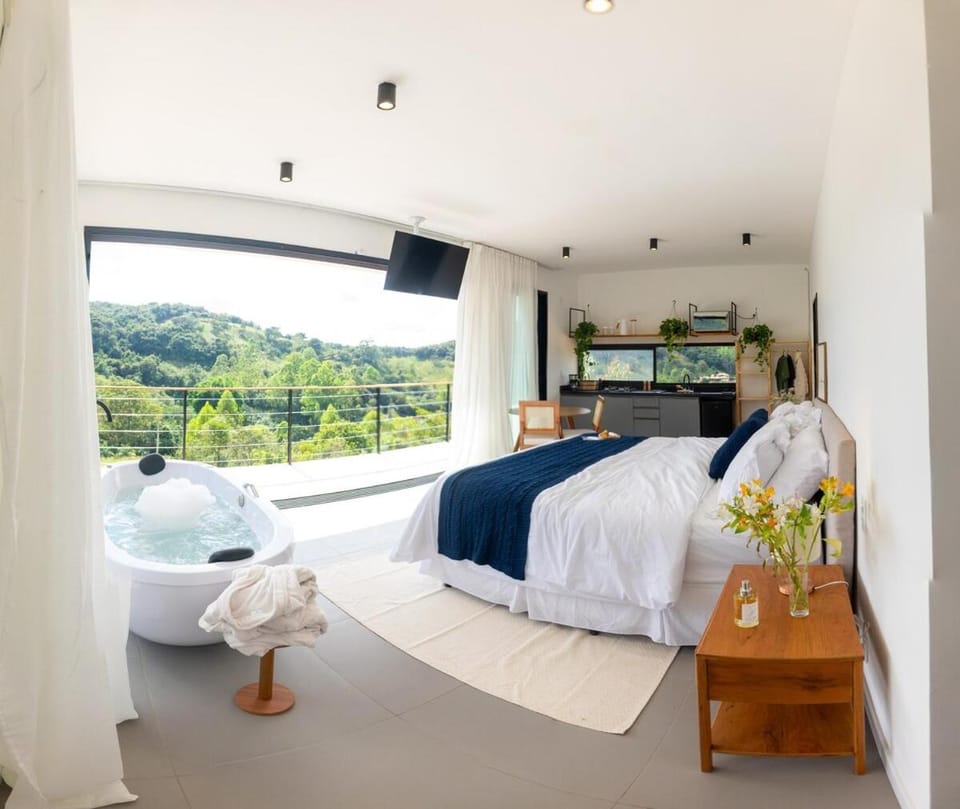 Bed, Natural landscape, Bedroom