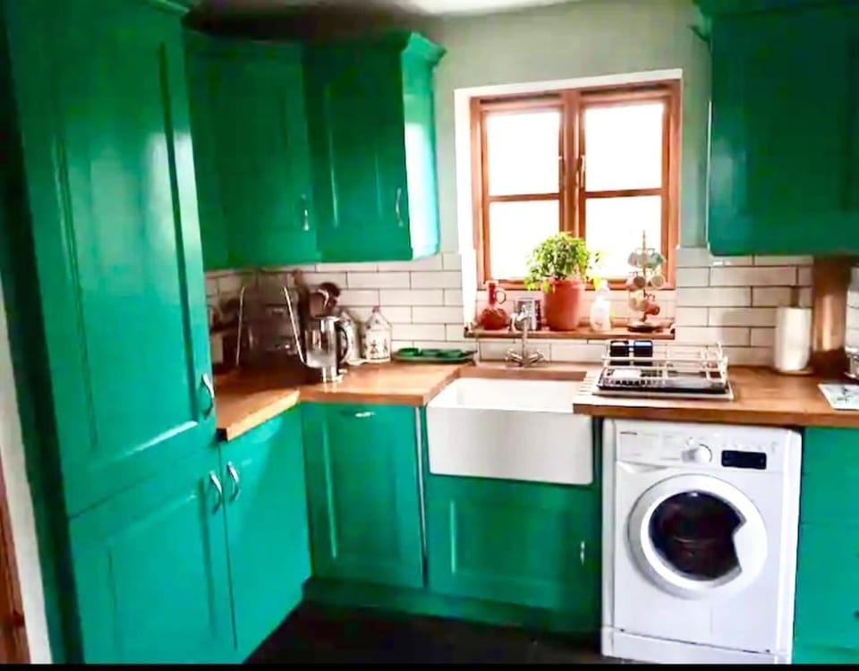 Kitchen or kitchenette, dishwasher, oven, washing machine