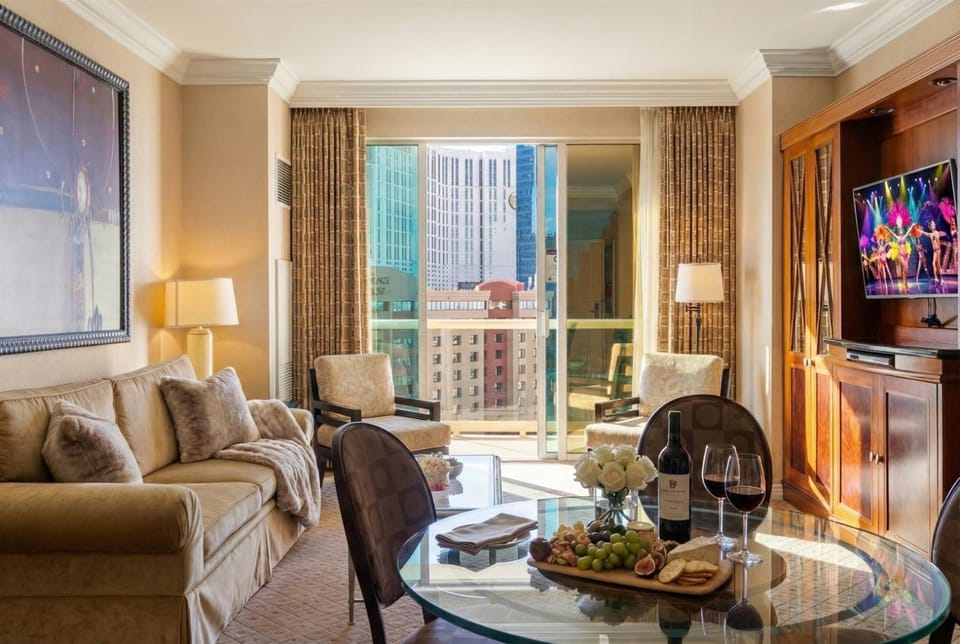 7th-Floor 1BR Suite, MGM Signature Strip Balcony, No Resort Fee Apartment in Las Vegas Strip