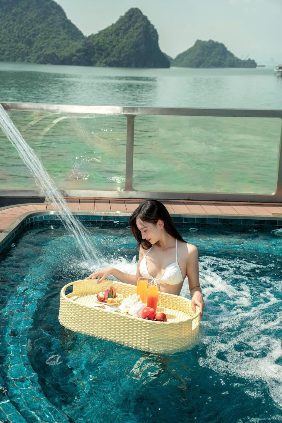 Calista Cruise - A Ha Long Bay Spectacle Docked boat in Vietnam