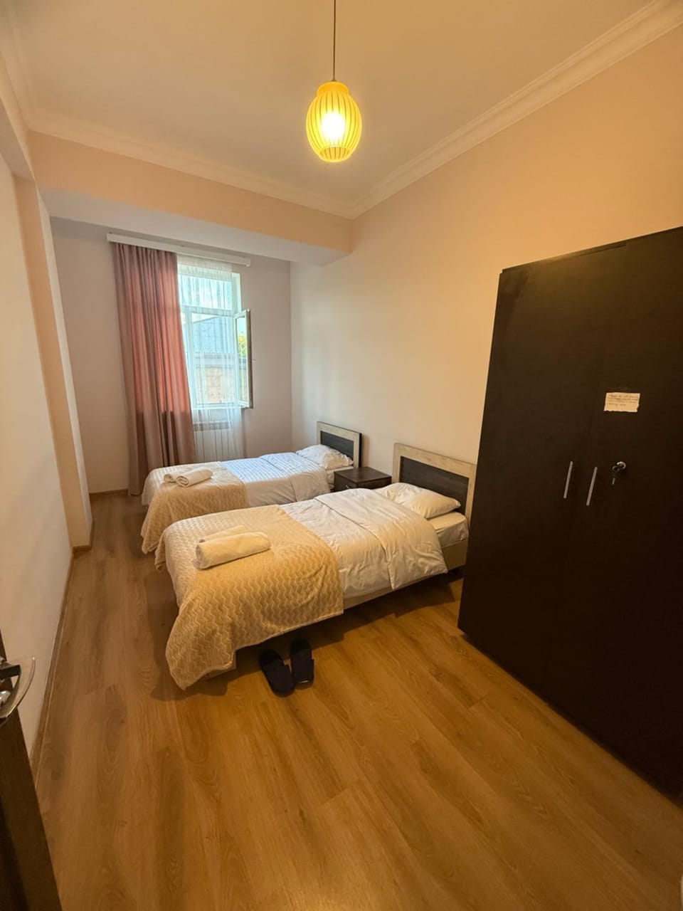 Bed, Photo of the whole room, Bedroom, towels, wardrobe