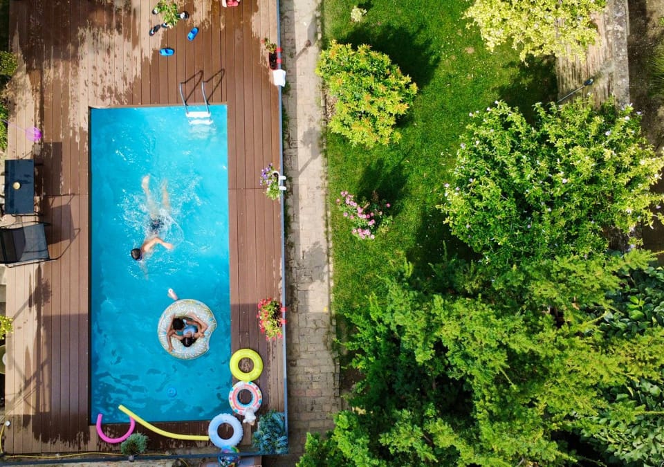 Bird's eye view, Garden, Pool view, Swimming pool