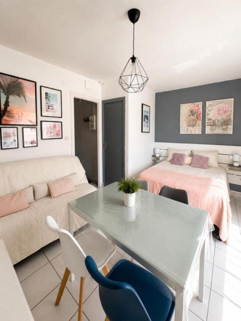 Face mer, grand studio de 32m2, clim, wifi, parking, proche commerces Apartment in Saint-Cyprien