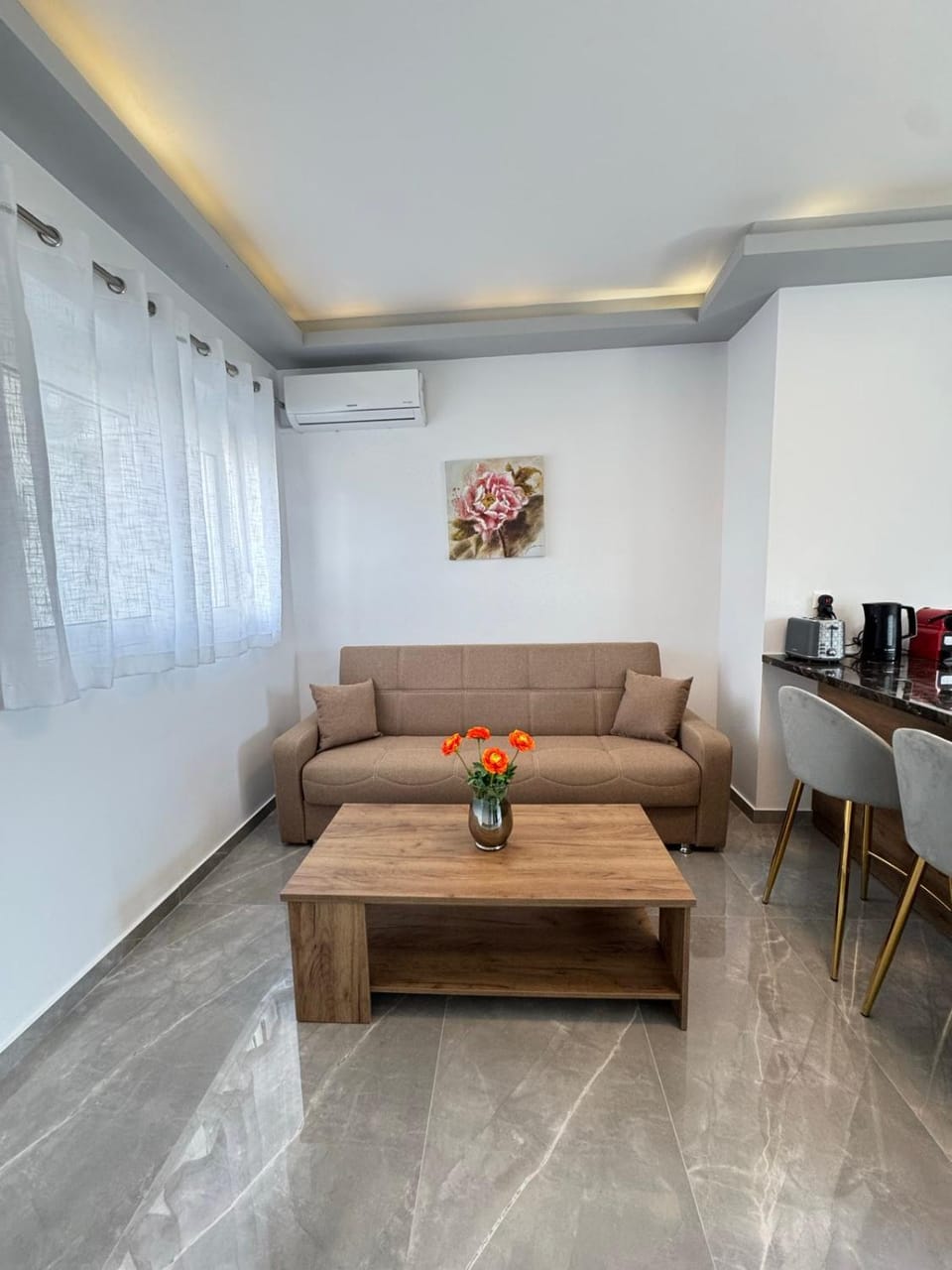 Living room, Seating area, Dining area