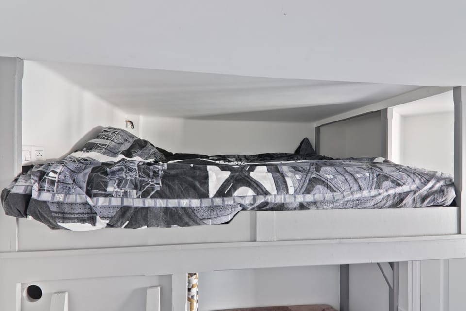 Bed, Photo of the whole room, Bedroom, bunk bed, wardrobe