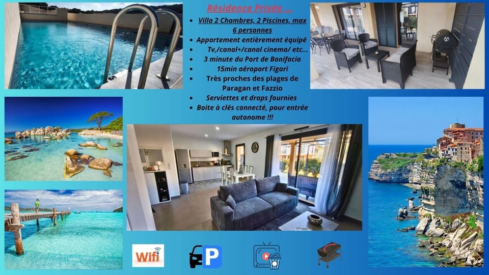 Résidence privée avec piscine à Bonifacio Apartment in Bonifacio
