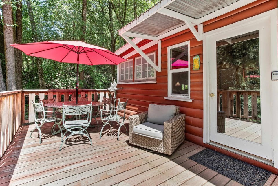 Modern Cabin Retreat with Swim Spa Hot Tub and Air Conditioning Cabin in Russian River